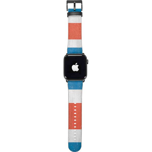 Costa Rican Flag Distressed Apple Watch Band 38-40mm